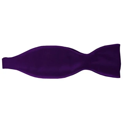 Afbeelding van TigerTie Heren zelfbinder satijn vlinderdas + opbergdoos, Donkerpaars paars, Fliegengröße: ca. 12 cm x 6