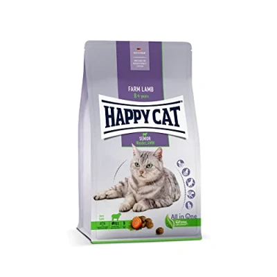 Afbeelding van Happy Cat 70614 Senior Weide Lamm droogvoer voor kattensenioren vanaf 8 jaar 1,3 kg inhoud