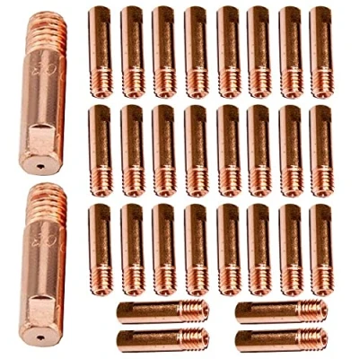 Afbeelding van 30 Stks Koper Contact Tips Lassen 0.8 MM 0.9 1.0 Tip voor 15AK MIG/MAG Torch Verbruiksgoederen