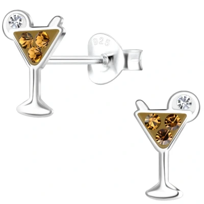Afbeelding van JoyS Zilveren cocktail oorbellen 6 x 10 mm kristal sterling zilver 925