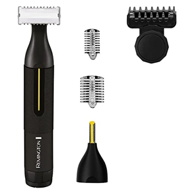 Afbeelding van Remington Hybride Trimmer Omniblade Precision (100% Waterdicht, 4 Accessoires, Voor Gevoelige Huid, 60 Min. Snoerloos Gebruik, Premium Reisetui) HG4001