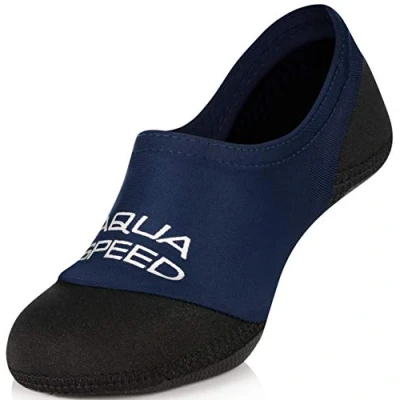 Afbeelding van Aqua Speed Swim Socks Kids Swimming Neoprene non slip Aquasocks Pool for Dark Blue Black Size 30 31 Neo