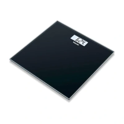 Afbeelding van Beurer GS 10 Black Personenweegschaal Digitaal Tot 180 kg 30 x cm Weegvlak veiligheidsglas Quick Start Incl. batterij 5 Jaar garantie Zwart