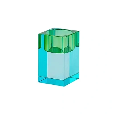 Afbeelding van Gift Company Teelichthalter Sari S, Windlicht, Dekolicht, Kristallglas, Blau, Grün, 7.7 cm, 1096903008