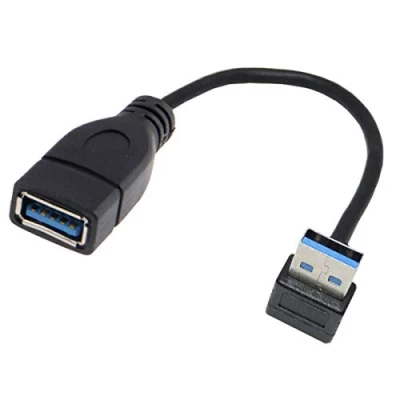 Afbeelding van USB 3.0 Type A Mannelijk naar Vrouwelijke Verlengkabel 20cm 5Gbps 90 Graden (Omhoog)