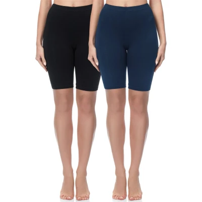 Afbeelding van Be Mammy MS MS10 200 LE 2P 2Pack Dames Zwangerschapsleggings Leggings Sport Vrijetijdsbroek Kort Katoen Sporbroek Yogabroek Zwart/Marineblauw S