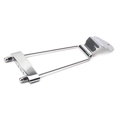 Afbeelding van Alnicov 6 snarige gitaar trapeze staartstuk brug voor Jazz Archtop vervanging chroom