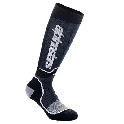 Afbeelding van Alpinestars 2024 MX Plus Jeugd Crosssokken Zwart / Wit maat M/L
