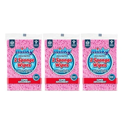Afbeelding van Minky 6 Pack Spons Doekjes Bulk (3x2pk)