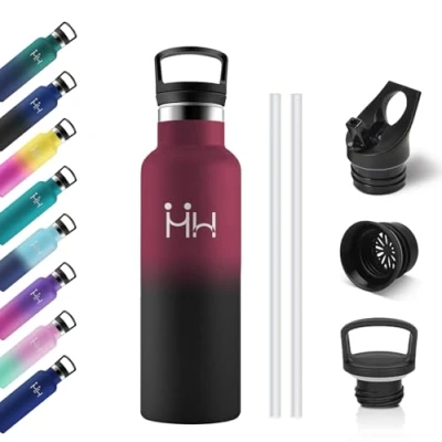 Afbeelding van Thermosfles voor kinderen, 500 ml, drinkfles met rietje, herbruikbare roestvrijstalen fles, lekvrij, BPA vrij, drinkflessen school, camping, fitnessstudio, fietsen