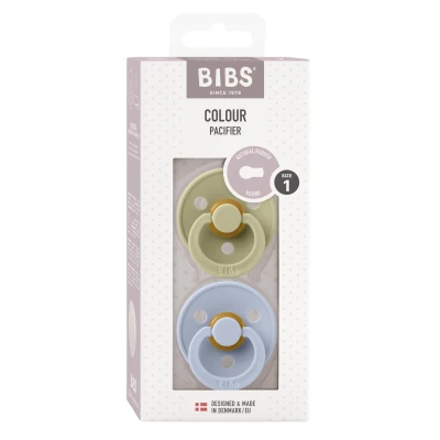Afbeelding van Bibs Khaki/Dusty Blue 0 6 mnd 2 Stuks Fopspeen 110406