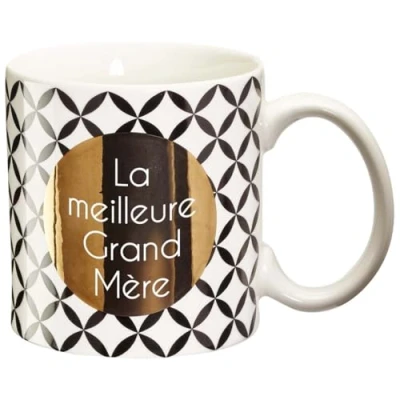 Afbeelding van La meilleure Grand Mère Mok, Noir/Or, 11,6 x 9,5 8,2 cm