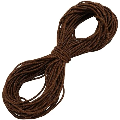 Afbeelding van AERZETIX C67279 decoratieve elastiek rond 25 m diameter 2 mm donkerbruine kleur