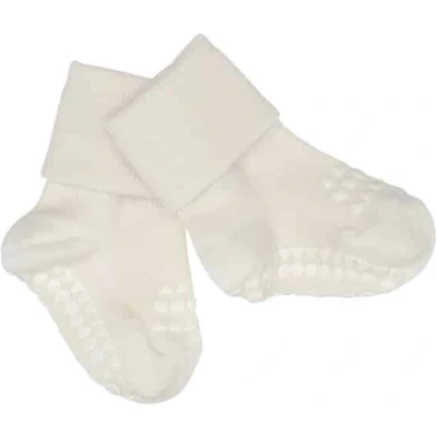 Afbeelding van GoBabyGo antislip sokjes bamboe Off white 3 4y