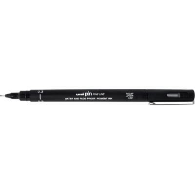 Afbeelding van Fineliner Uni ball Pin 0,3mm zwart