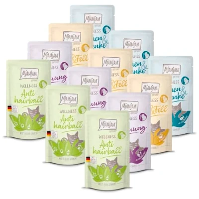Afbeelding van MjAMjAM Premium natvoer voor katten Wellness feel good pakket kip, 12 pack (12 x 125g), graanvrij met extra vlees