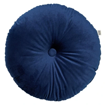 Afbeelding van Dutch Decor OLLY Sierkussen rond velvet 40 cm Insignia Blue donkerblauw