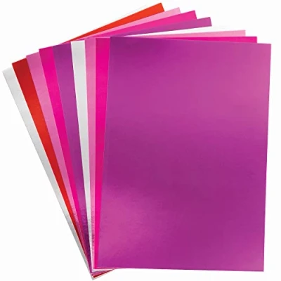 Afbeelding van Baker Ross Metallic Rood, Roze en Paars Cardstock 20 vellen, Valentijnsdag Craft Card voor kinderen volwassenen (FC302)
