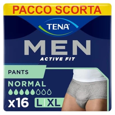 Afbeelding van TENA Men Active Fit Pants Normaal Maat Large Grijs Heren onderbroek Ademend 2x8 stuks