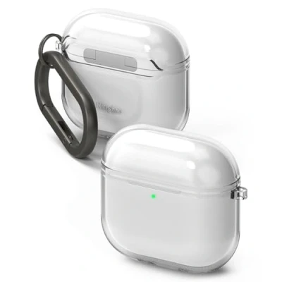Afbeelding van Ringke Hoes voor Airpods 4 2024, Air Case Schokbestendig Anti verlies kras Lichtgewicht Beschermhoes Oortelefoon Hoesje (Inclusief Karabijnhaak) Clear