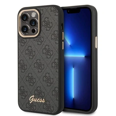 Afbeelding van Guess Telefoonhoesje geschikt voor Apple iPhone 14 Pro Max Polycarbonaat/PU Grijs Bescherming Back Cover
