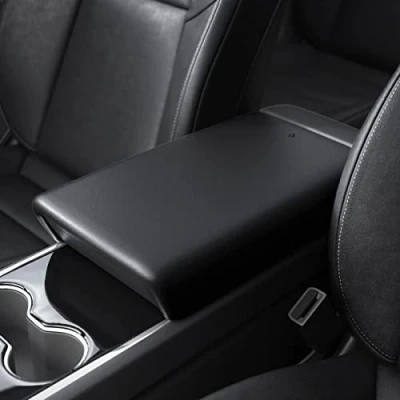 Afbeelding van Spigen Tesla Model Y 3 2021 2023 Middenconosle Armsteun Cover, TPE Armsteunhoes, Center Console Protector Pad, Decoratie Interieur, Antislip en Krasbestendig Beschermer Zwart