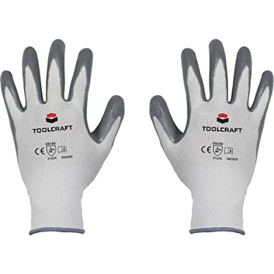 Afbeelding van TOOLCRAFT TO 5621496 Werkhandschoen Polyamide, Nitril Maat (handschoen): 7 EN 388 Cat II 1 paar
