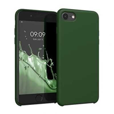 Afbeelding van kwmobile telefoonhoesje compatibel met Apple iPhone SE (2022) / (2020) 8 7 hoesje Zachte case voor smartphone Back cover in donkergroen