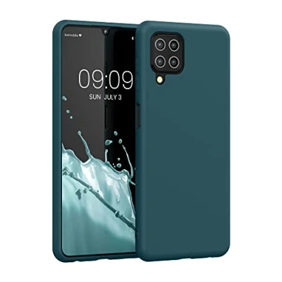 Afbeelding van kwmobile telefoonhoesje compatibel met Samsung Galaxy M22 hoesje Zachte case voor smartphone Back cover in mat petrol