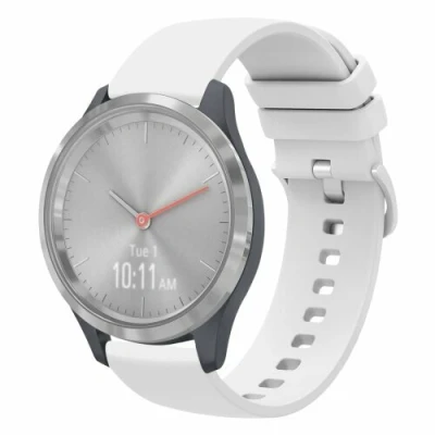 Afbeelding van Garmin Venu 3s / Vivoactive 4s 2s Vivomove Forerunner 255s Soft siliconen bandje Wit