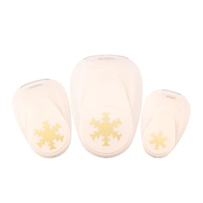 Afbeelding van Vaessen Creative 2137 211 Stansset motiefpons Kerstmis sneeuwvlok 3 stuks tot 250 g/m² om te knutselen met papier en scrapbooking Ivoor
