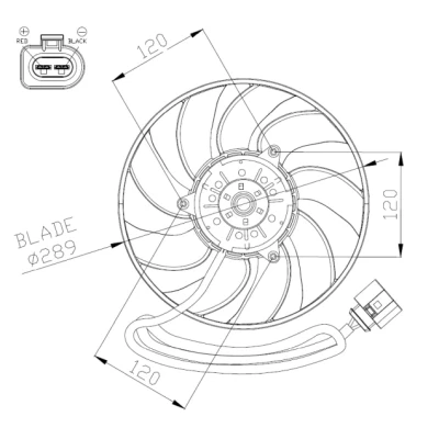 Afbeelding van NRF Ventilatorwiel motorkoeling 47946