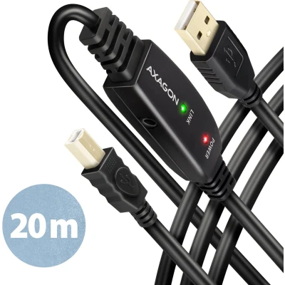 Afbeelding van AXAGON ADR 220B USB 2.0 aktywny kabel połączeniowy / repeater A &gt; B, 20m