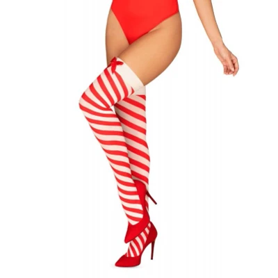 Afbeelding van Obsessive Kissmas Kousen Rood L/XL