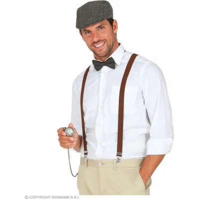 Afbeelding van Widmann Jaren 20 Danseressen Kostuum Roerige Accessoire Set Bruin, Grijs Carnavalskleding Verkleedkleding