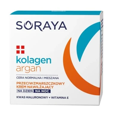 Afbeelding van SORAYA_Kolagen &amp; Argan nawil¿aj¹cy krem przeciwzmarszczkowy na dzieñ i noc 50ml