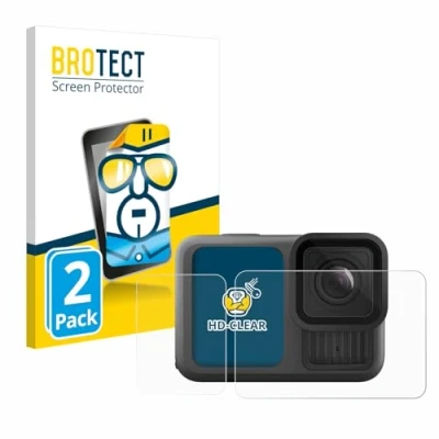 Afbeelding van BROTECT Screenprotector voor GoPro Hero 13 Black Folie Beschermfolie transparant (2 Stuks)