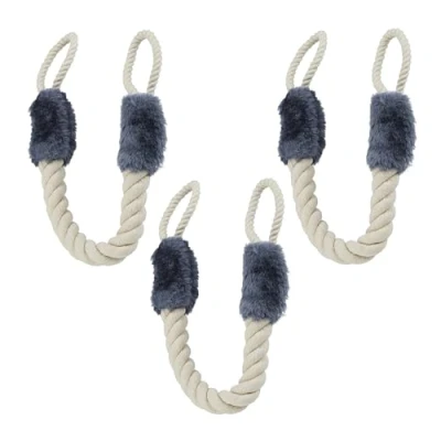 Afbeelding van Relaxdays deurstopper touw set van 3 60 cm lang vingerbescherming kind voor deur