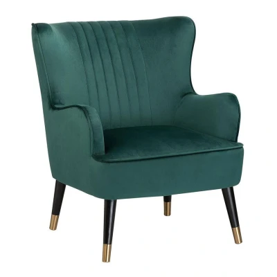 Afbeelding van Beliani Fauteuil VARBERG Groen fluweel