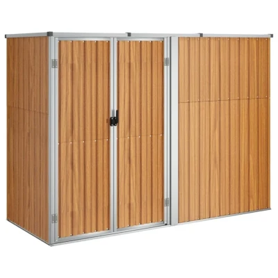 Afbeelding van vidaXL Tuinschuur 225x89x161 cm gegalvaniseerd staal bruin