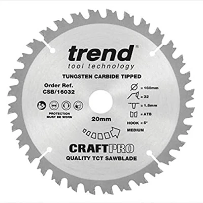 Afbeelding van Trend CSB/16032 CraftPro zaagblad 160mm x 32t 20mm Geschikt voor Festool HKC55 &amp; HK55