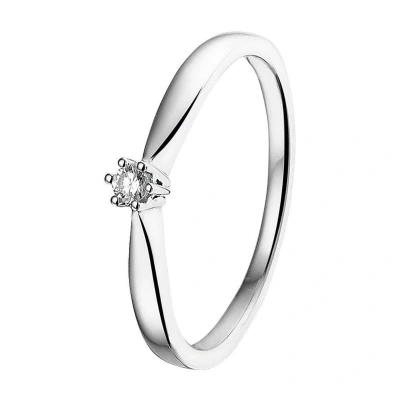 Afbeelding van Trendjuwelier huiscollectie Ring Diamant 0.05ct H SI Witgoud