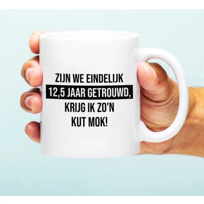 Afbeelding van Mok Zijn We Eindelijk Zoveel Jaar Getrouwd 12,5