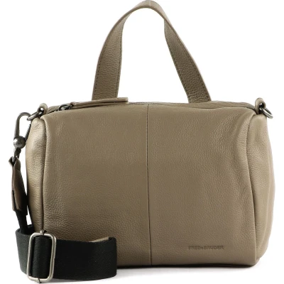 Afbeelding van FREDsBRUDER Leren Schoudertas Bandolin Crossbody Taupe Lichtbruin