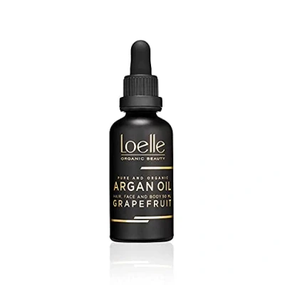 Afbeelding van Loelle Geparfumeerde Arganolie met Grapefruitextract Anti rimpelolie voor handen, gezicht &amp; haar Biologische, geurige lichaamsolie Vitamine E Baardolie Handgeplukt in Marokko (50ml)