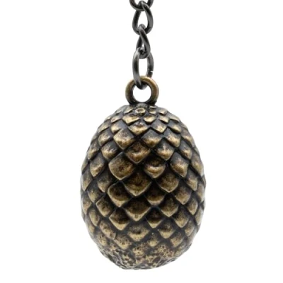 Afbeelding van ABYSTYLE HOUSE OF THE DRAGON 3D sleutelhanger drakenei, zilver., Dimensions : H. 3,5 cm x L. 2,7