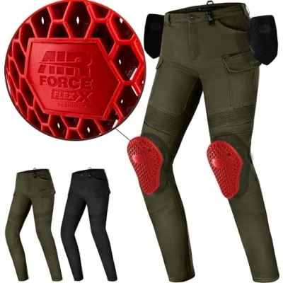 Afbeelding van SHIMA Giro Motorbroek voor dames met beschermers, airforce kniebeschermers, motorbroek, korte maten, broek mannen, beschermende broek, textielbroek, urban stretch, cargobroek, lang (vrouwen,