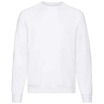 Afbeelding van Fruit of the Loom Klassieke trui met raglan voor heren, Wit, XL
