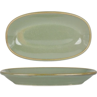 Afbeelding van Bonna Serveerschaal Sage Hygge Porselein 19x11 cm set van 2