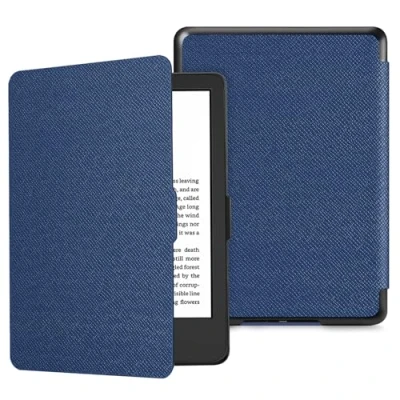 Afbeelding van Fintie Hoes voor 6 inch Kindle 11e Generatie 2022 (modelnummer: C2V2L3), Lichtgewicht Case Beschermhoes met Auto Slaap/Wake functie inch, Marineblauw